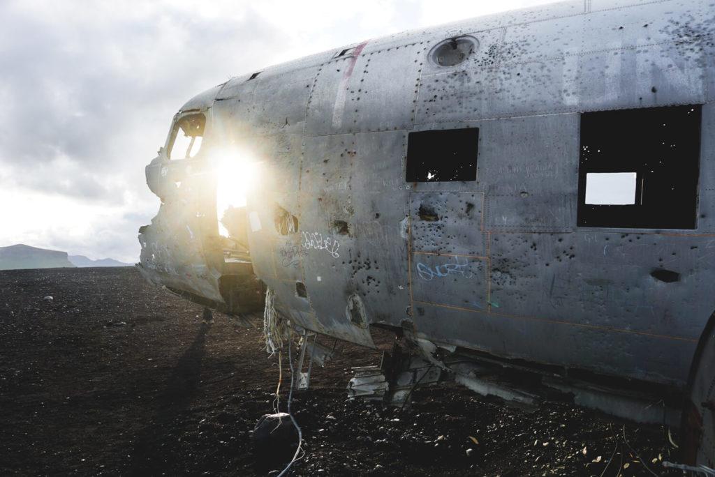 El naufragio del avión en la playa de Sólheimasandur