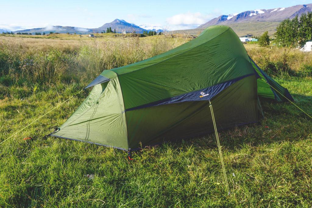 Campingplatz auf Island im Norden