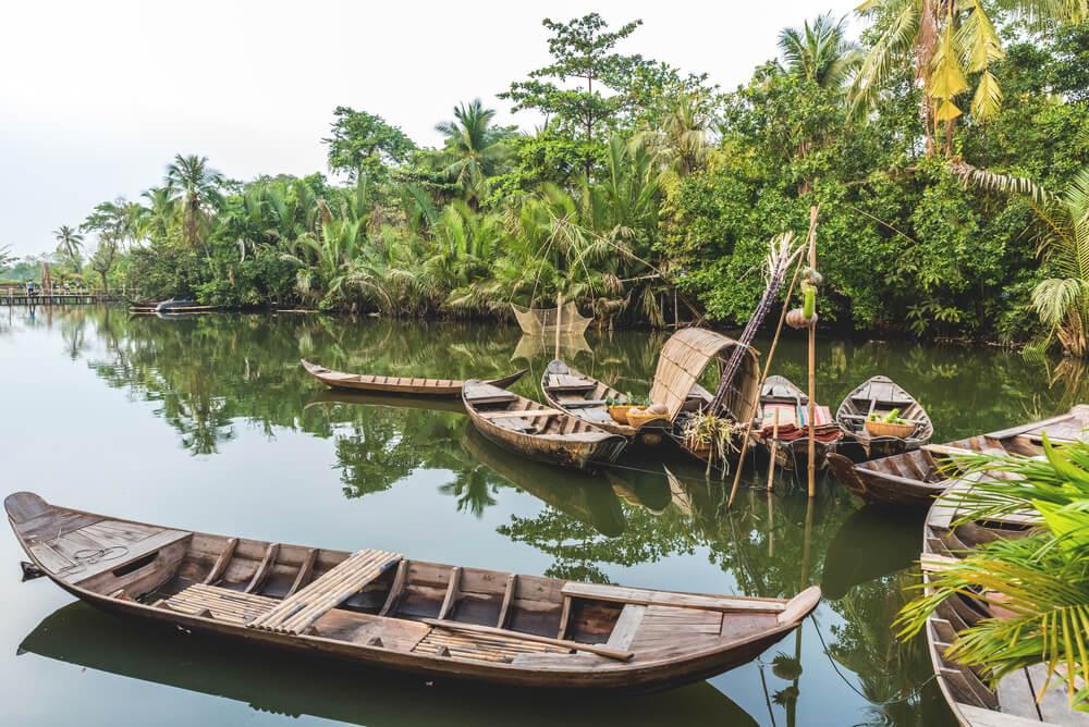 Lugares de interés en Vietnam Delta del Mekong Barcos