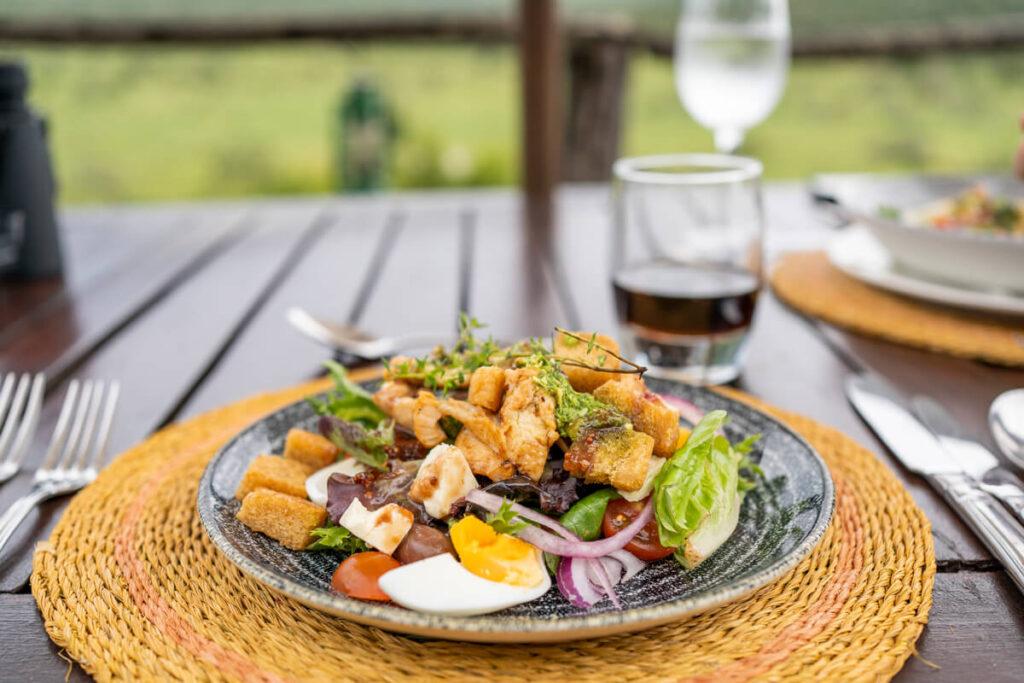 Comida en el Pumba Private Game Reserve