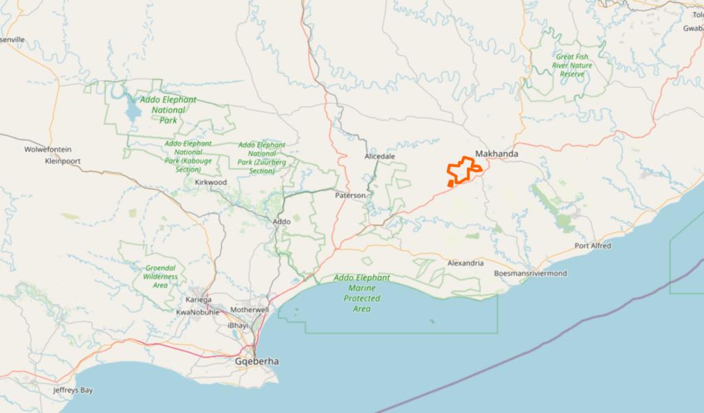 Mapa de la Reserva Privada de Caza