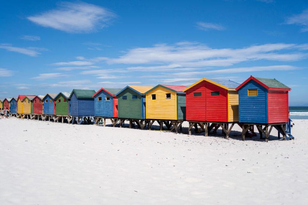 Playa Muizenberg Cabañas de colores