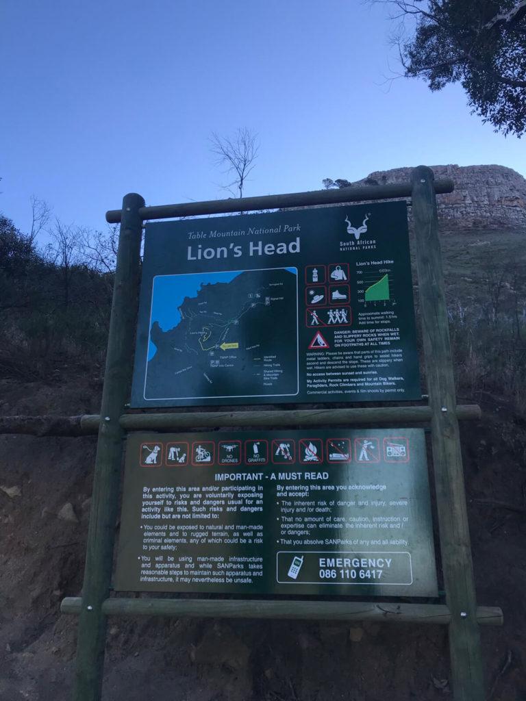 Caminata-Lions-Head-Sudáfrica-Señal