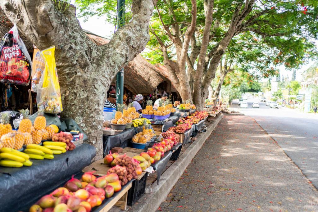 Mercado de frutas St. Lucia Sudáfrica McKenzie Street