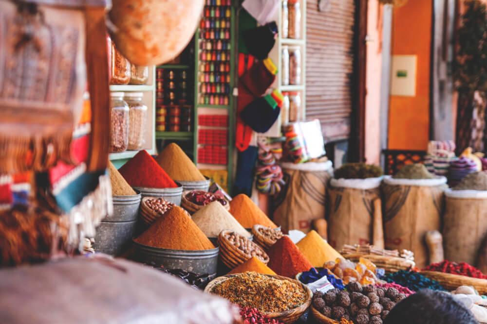 Medina Marrakech Souks Mercado Especias Compras