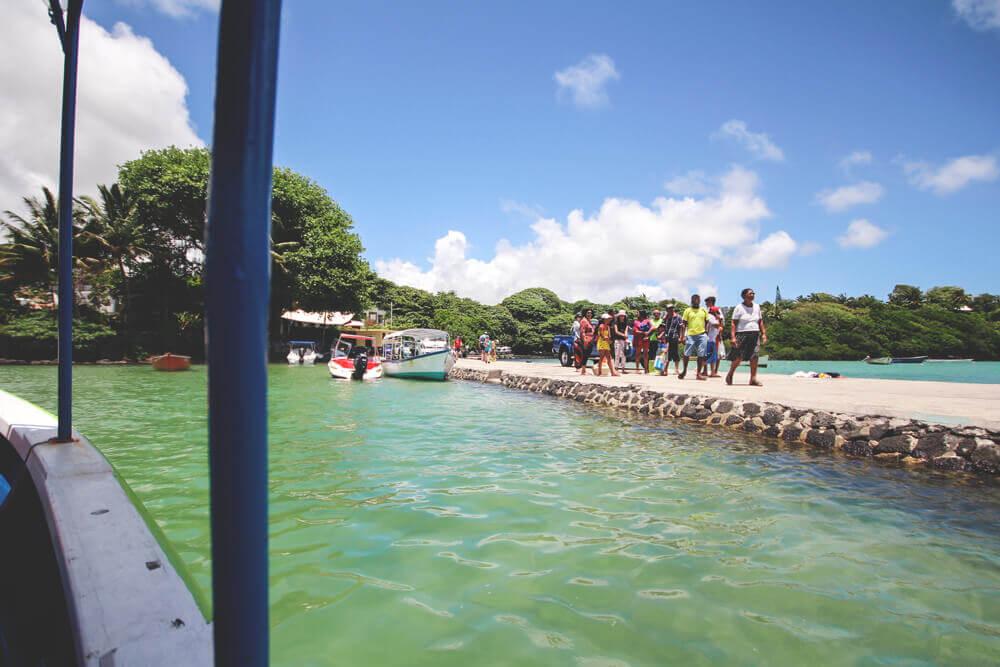 Llegada a Île aux Cerfs
