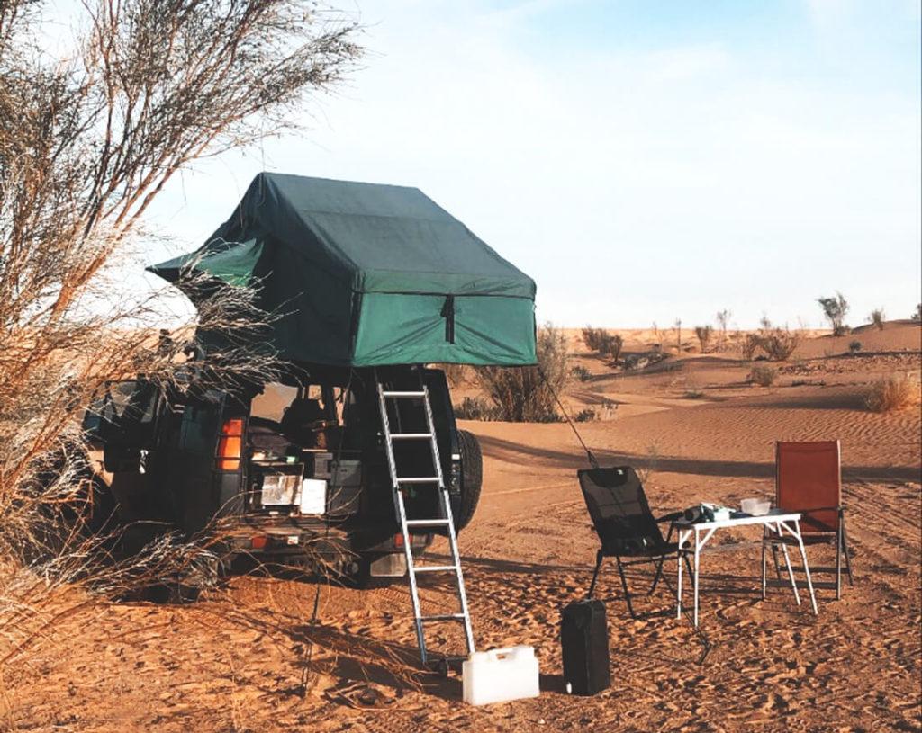 Túnez-Roadtrip-Tienda-de-techo-Camping