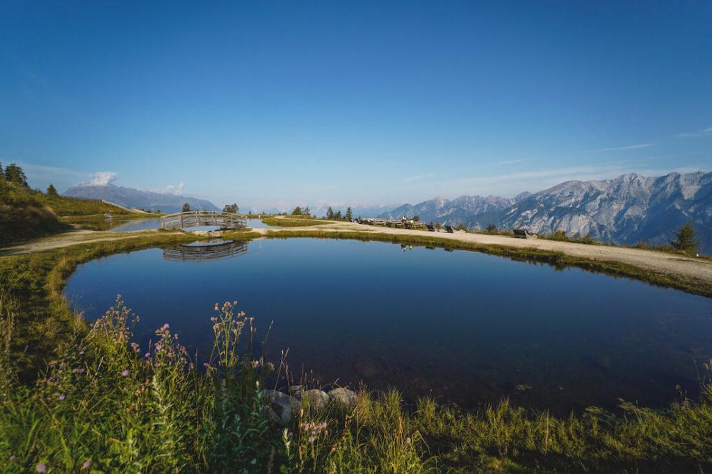 Innsbruck-actividades al aire libre-Mutterer-Alm-Lago panorámico