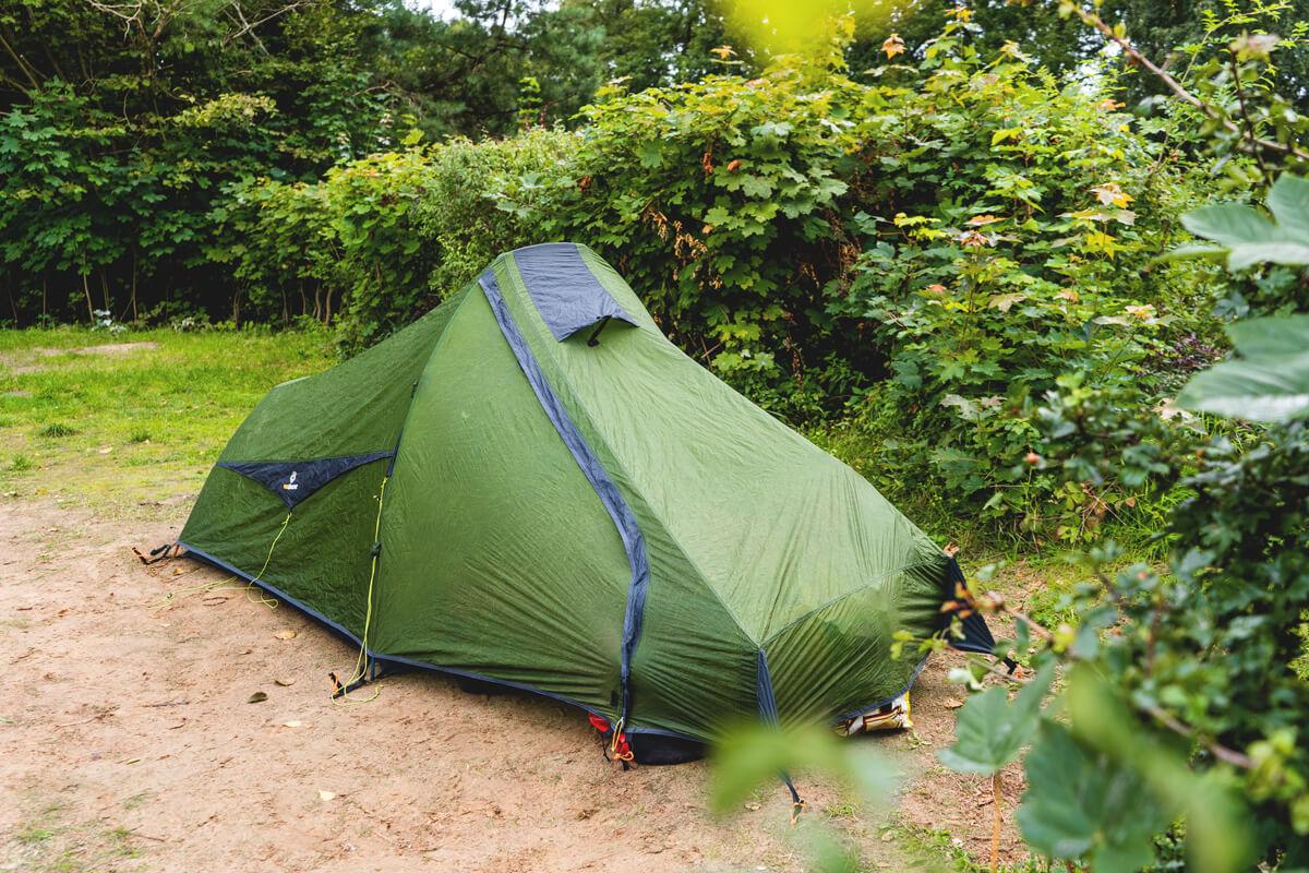 Tienda de campaña, camping, excursión acuática, camping en Wurlsee