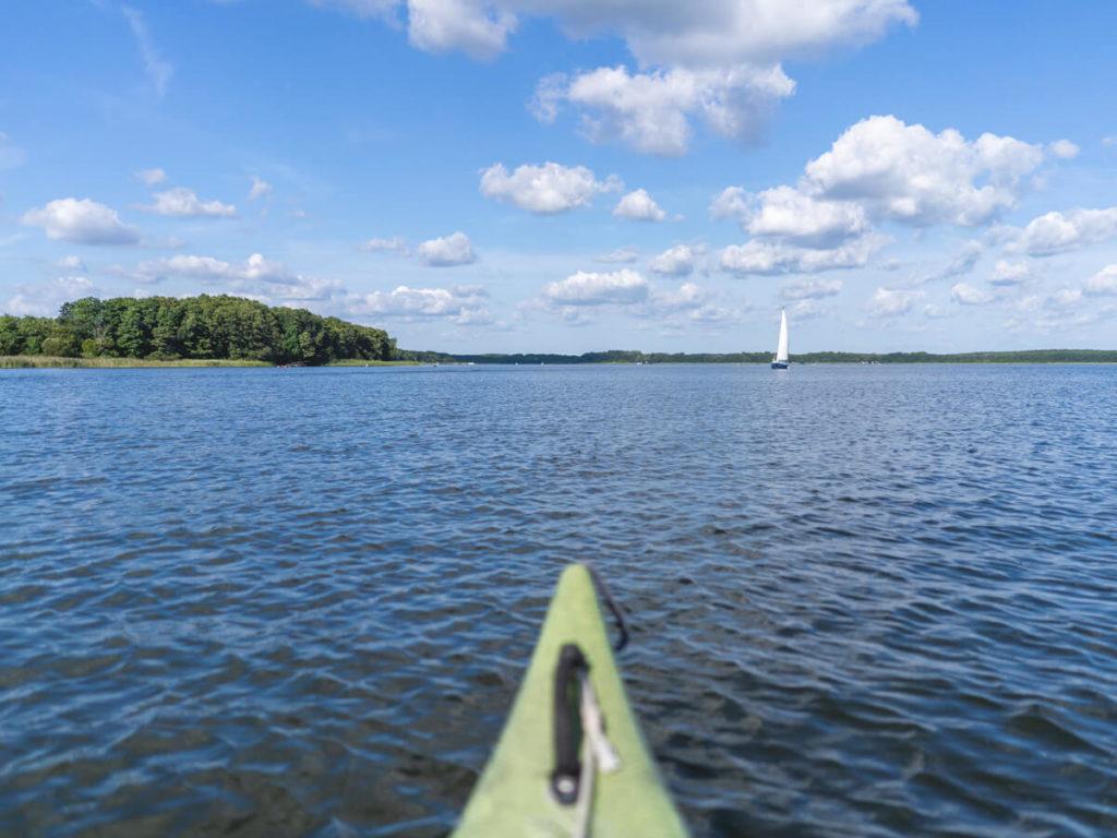 Woblitzsee, excursión en canoa, Mecklemburgo, lago Labussee