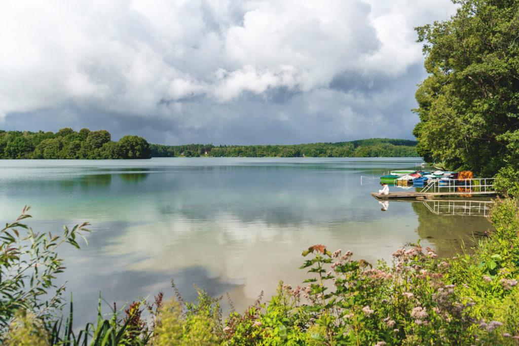 Camping en el Wurlsee, vista de la excursión en canoa