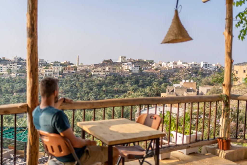 Misfah Oman Terrasse