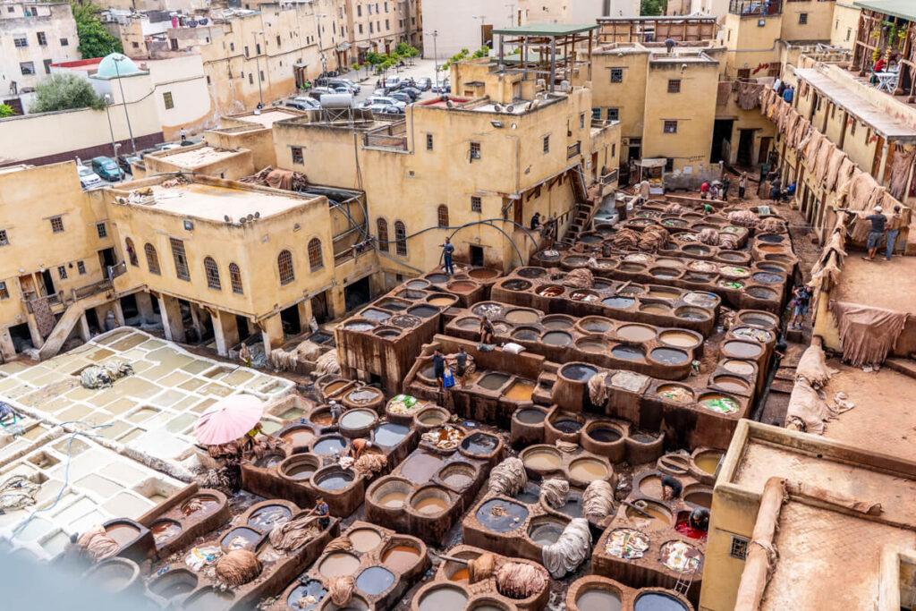 Curtidurías Fes Marruecos tour por la ciudad