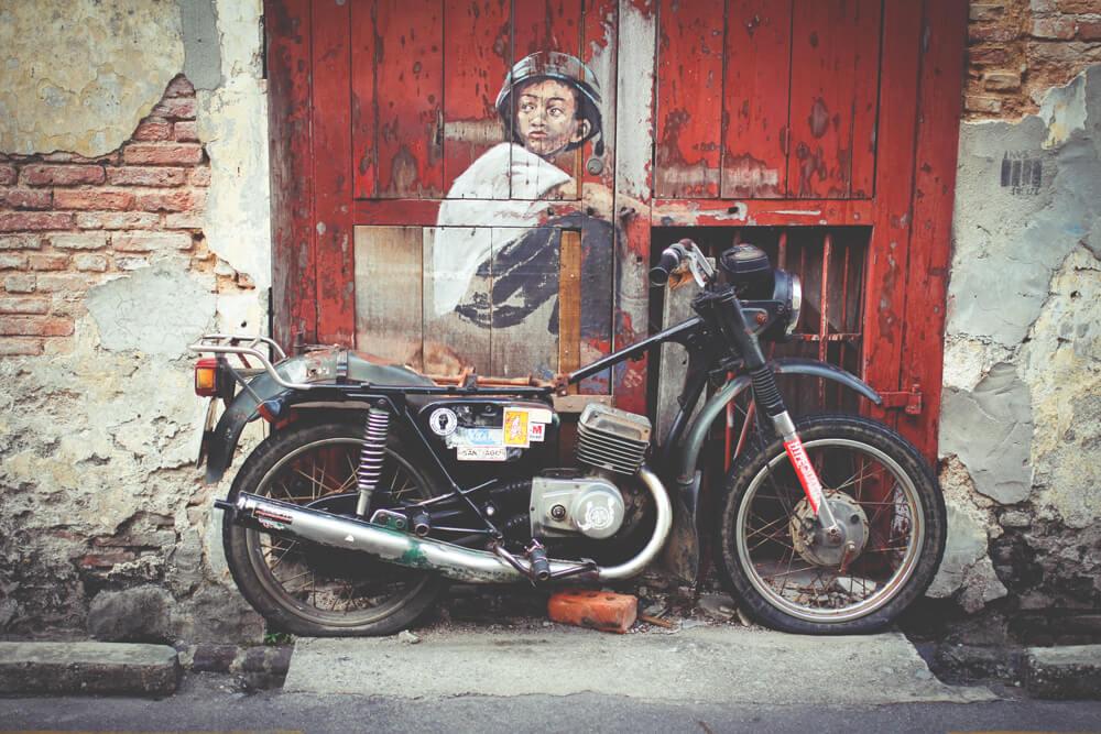 Arte callejero en George Town, Penang, Malasia