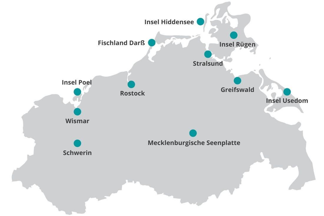 Mecklenburg Vorpommern Reiseblog Karte