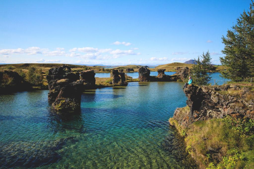 Paisaje de lagos Mývatn & paraíso natural Höfði