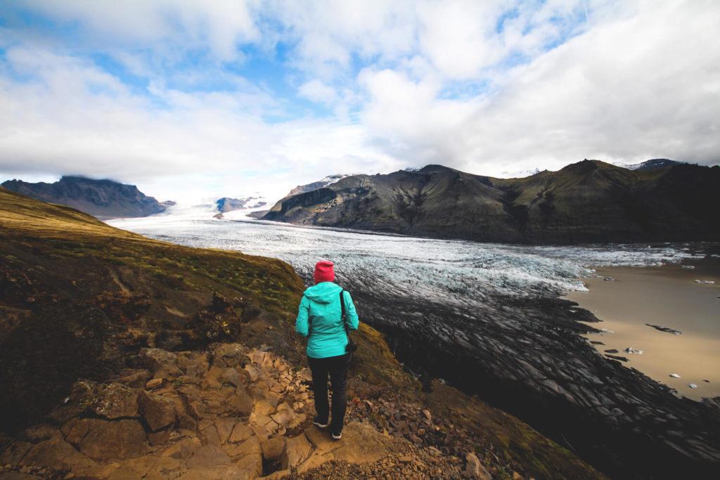 Atracciones en Islandia - Vista sobre la lengua glaciar Skaftafellsjökull