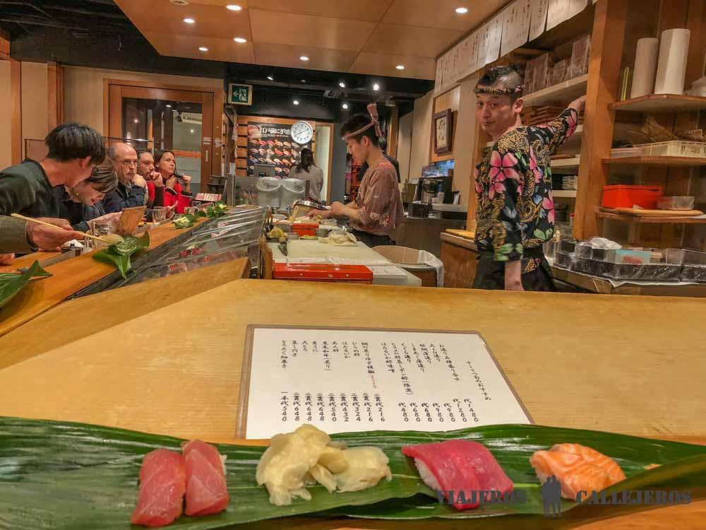 Sushi Tetsu. Donde comer en Kioto