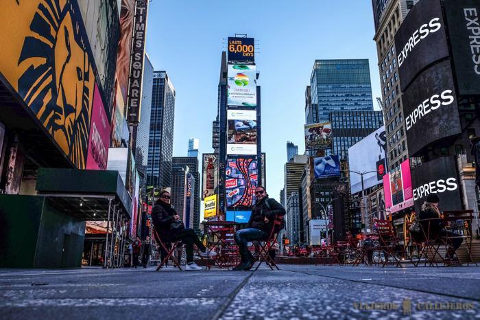 Times Square a primera hora de la mañana