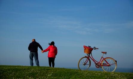 Looking out from the top of the cliffs near Hornsea