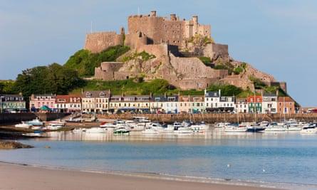 Mont Orgueil Castle, overlooks Gorey, Jersey.
